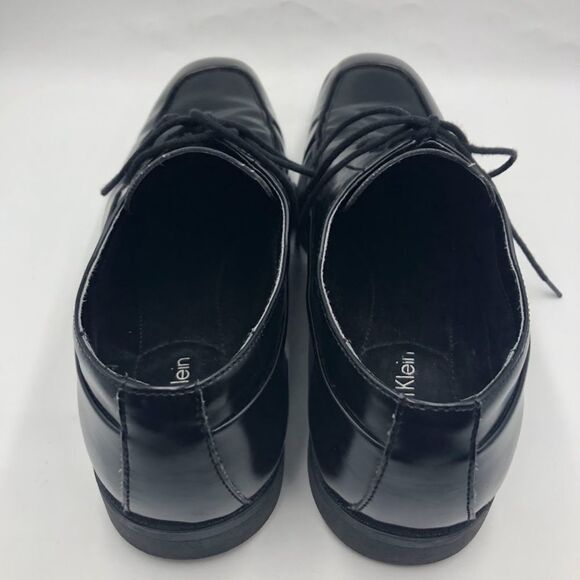 Calvin Klein Men's Elroy Black Lace Up Dress Oxfords Shoes Size 11 Square Toe - Picture 7 of 12